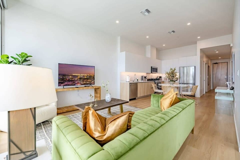Apartment, Pool Access, Beach View (2 Bedrooms) | Living area | 43-inch LED TV with cable channels