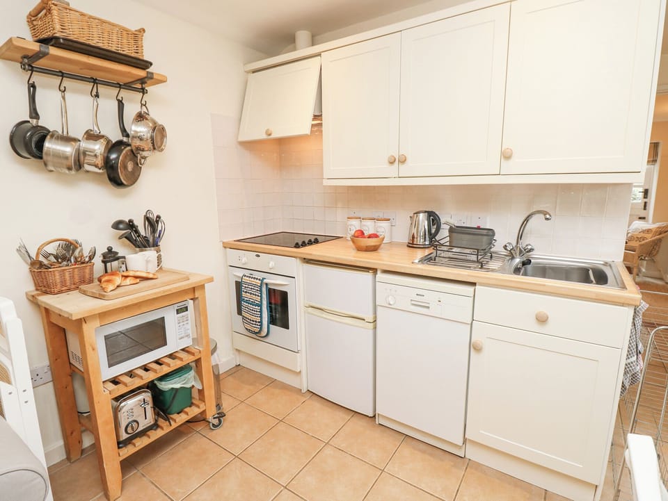 Fridge, microwave, dishwasher, toaster