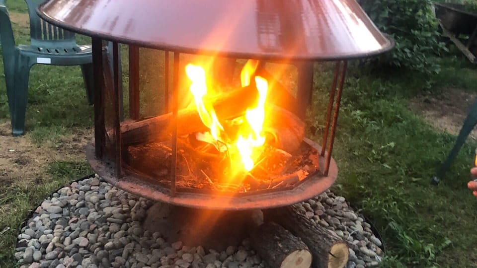 Fire Pit in the summer