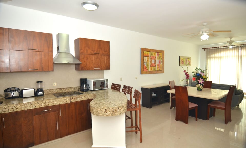 Deluxe Apartment, Balcony | Private kitchen | Fridge, microwave, cookware/dishes/utensils