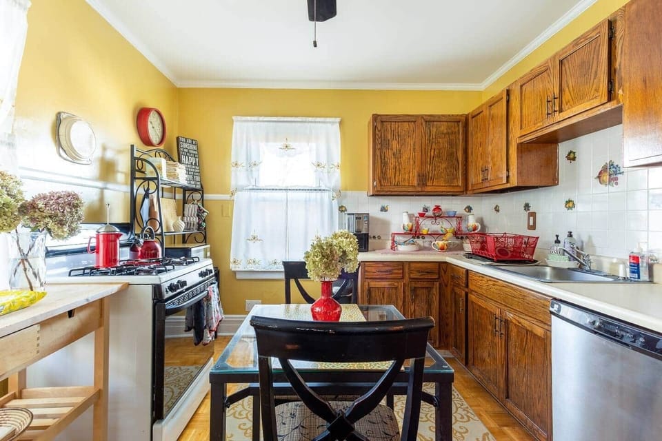 First kitchen with dishwasher.