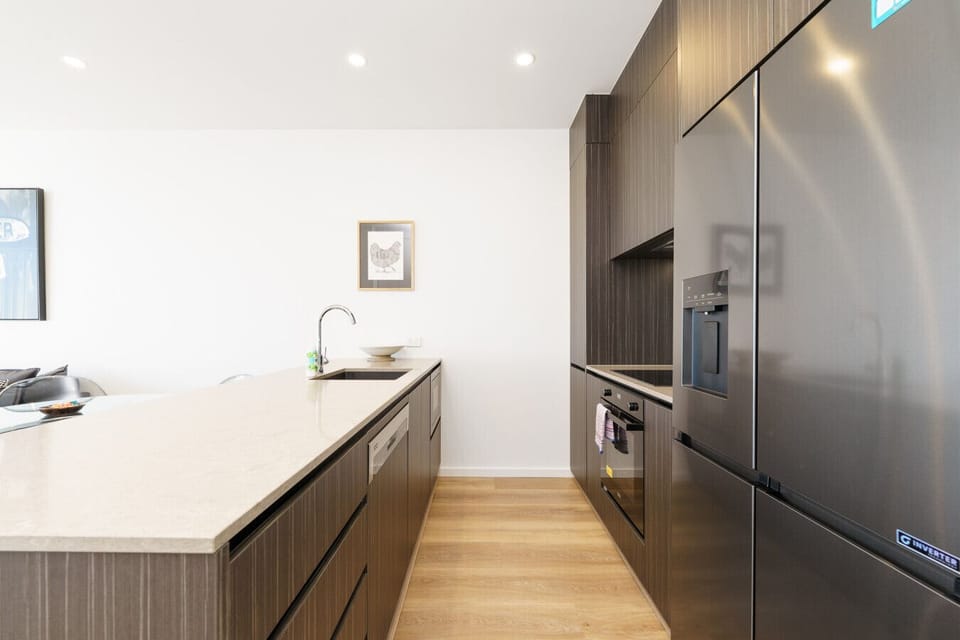 Contemporary, fully equipped kitchen designed for your cooking convenience.