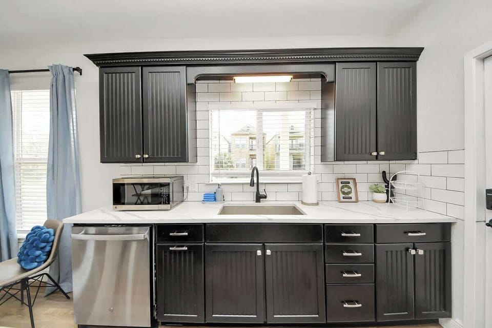 Brand new microwave & dishwasher. Plenty of counter space.