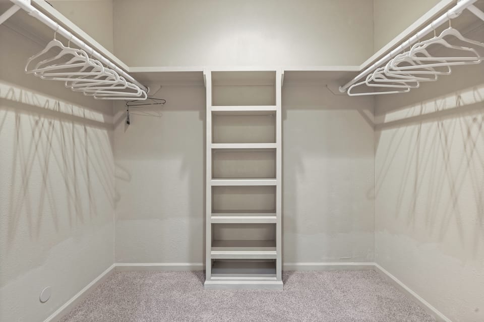 Spacious storage to keep your wardrobe organized.

