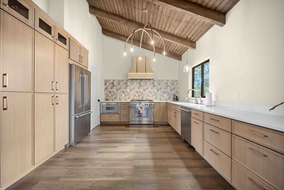 Spacious and open kitchen with amble counter space