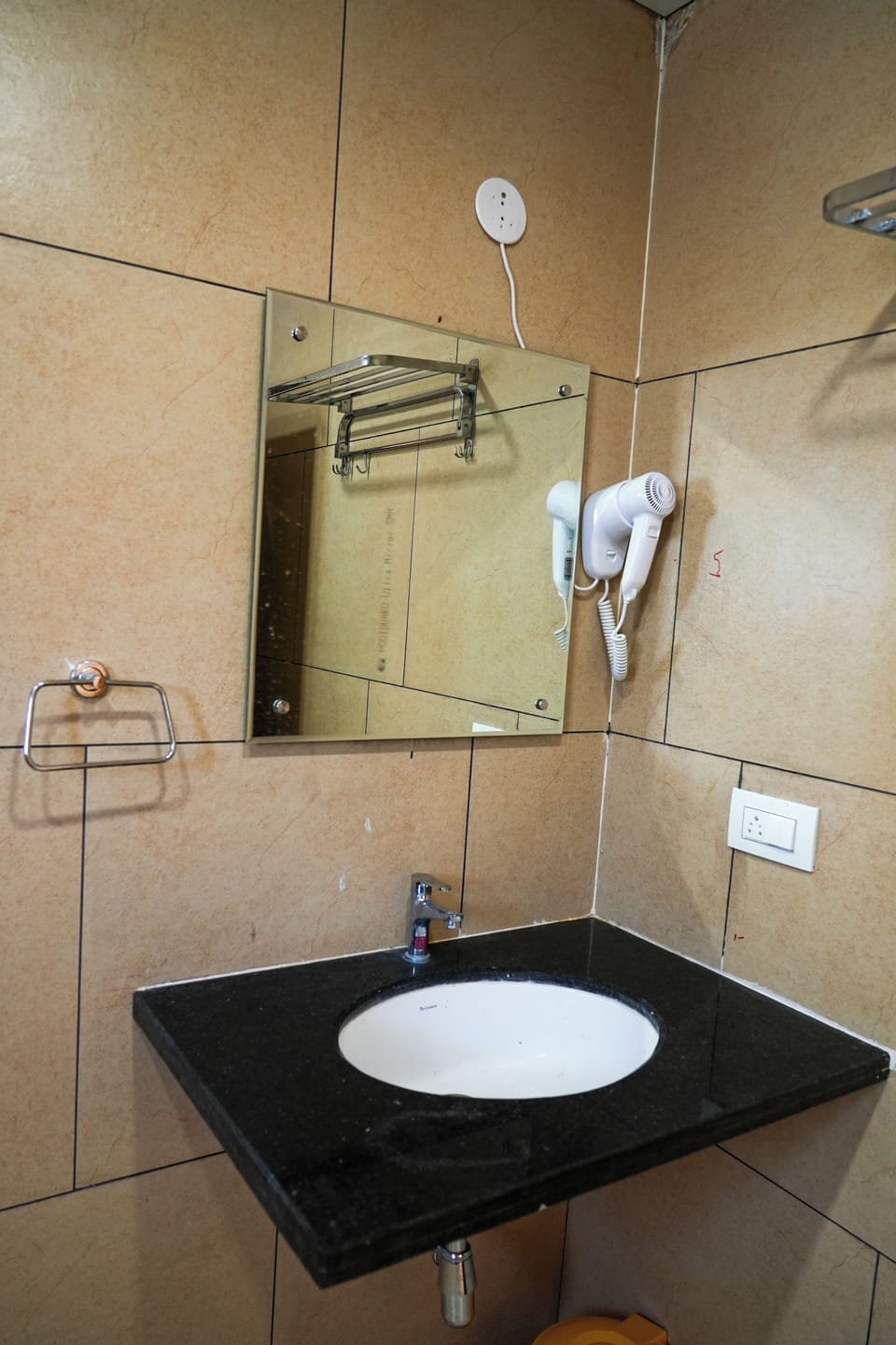 Slippers, towels, soap, shampoo