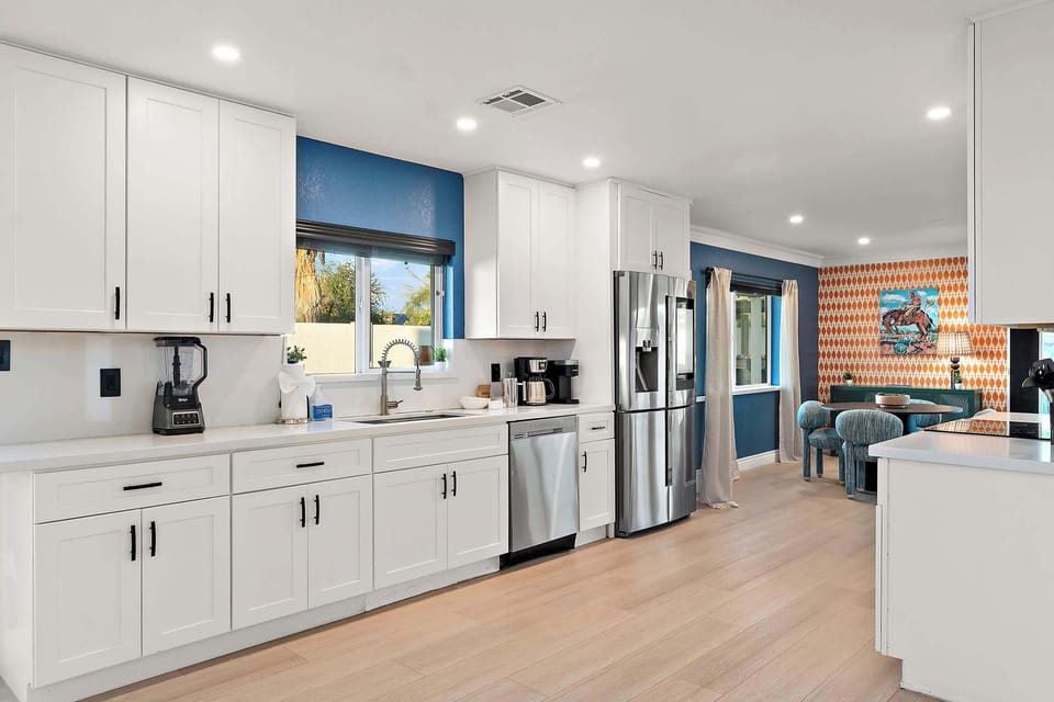 Cook, sip, laugh, repeat! Our kitchen is ready for everything from quick snacks to gourmet meals—with plenty of room for your inner chef (or just your takeout).