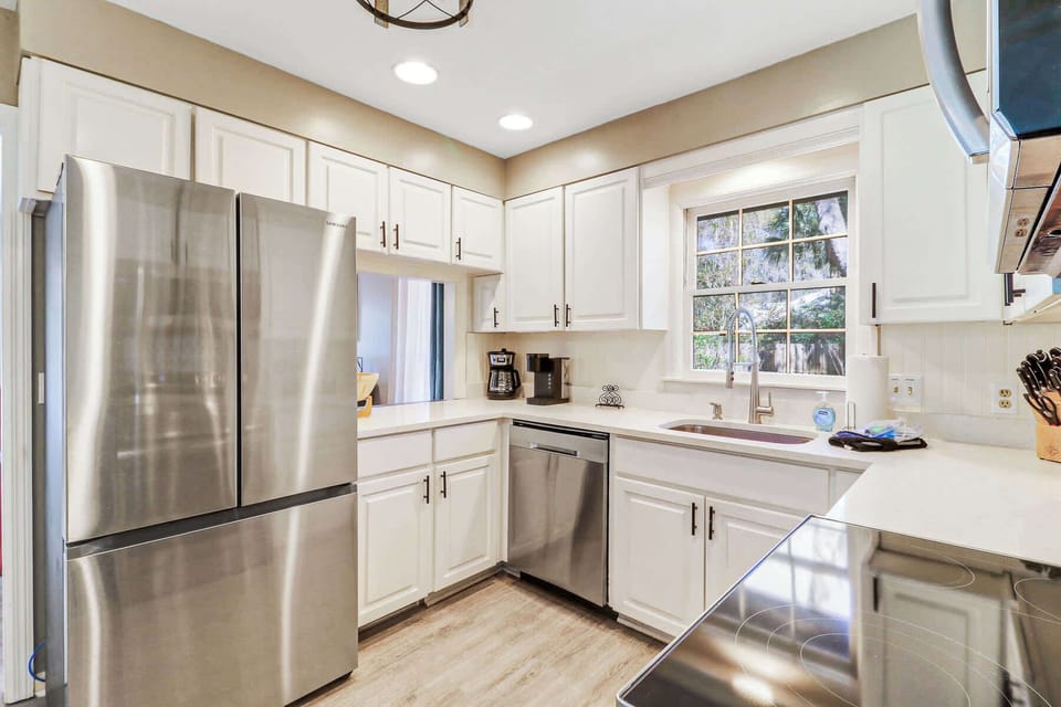 Updated Stainless Steel appliances in kitchen