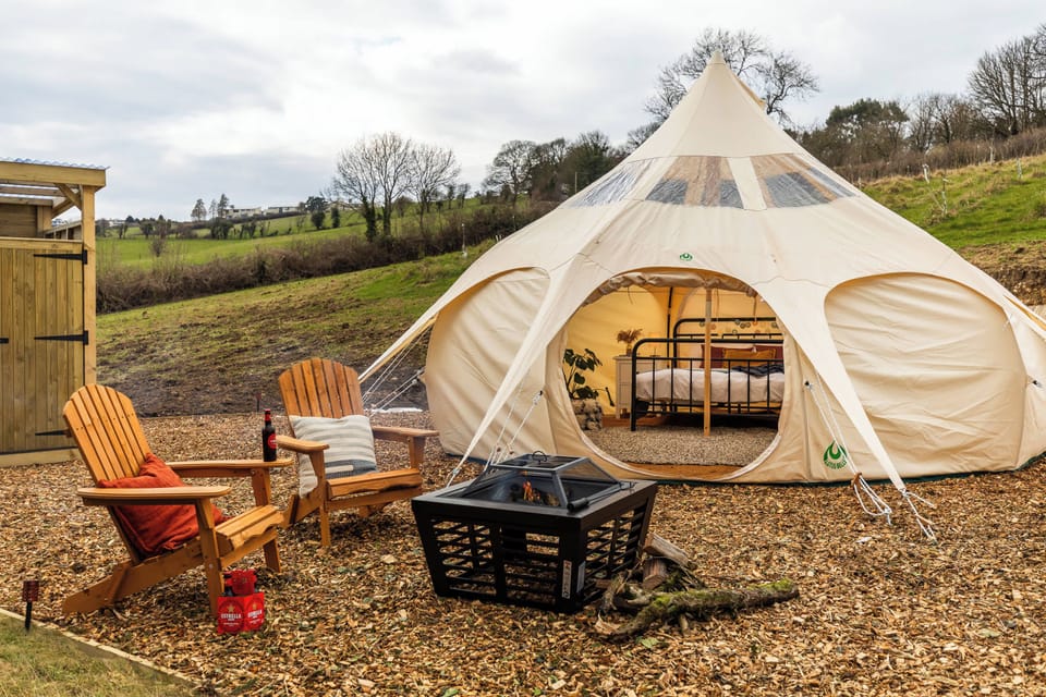 Glamping tent exterior