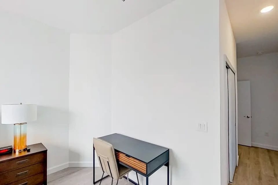 Combines style and comfort in a modern, relaxing space.
