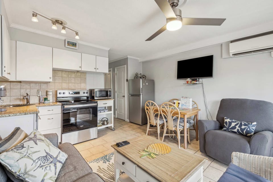 Relax in the living room with a smart tv and sofa sleeper!