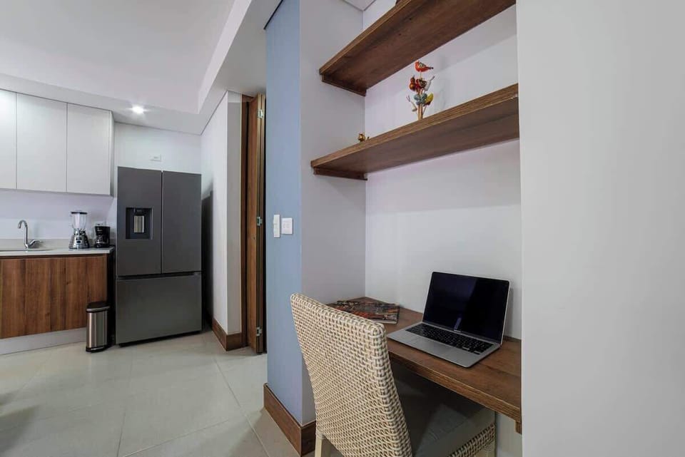 Work station inside apartment.
