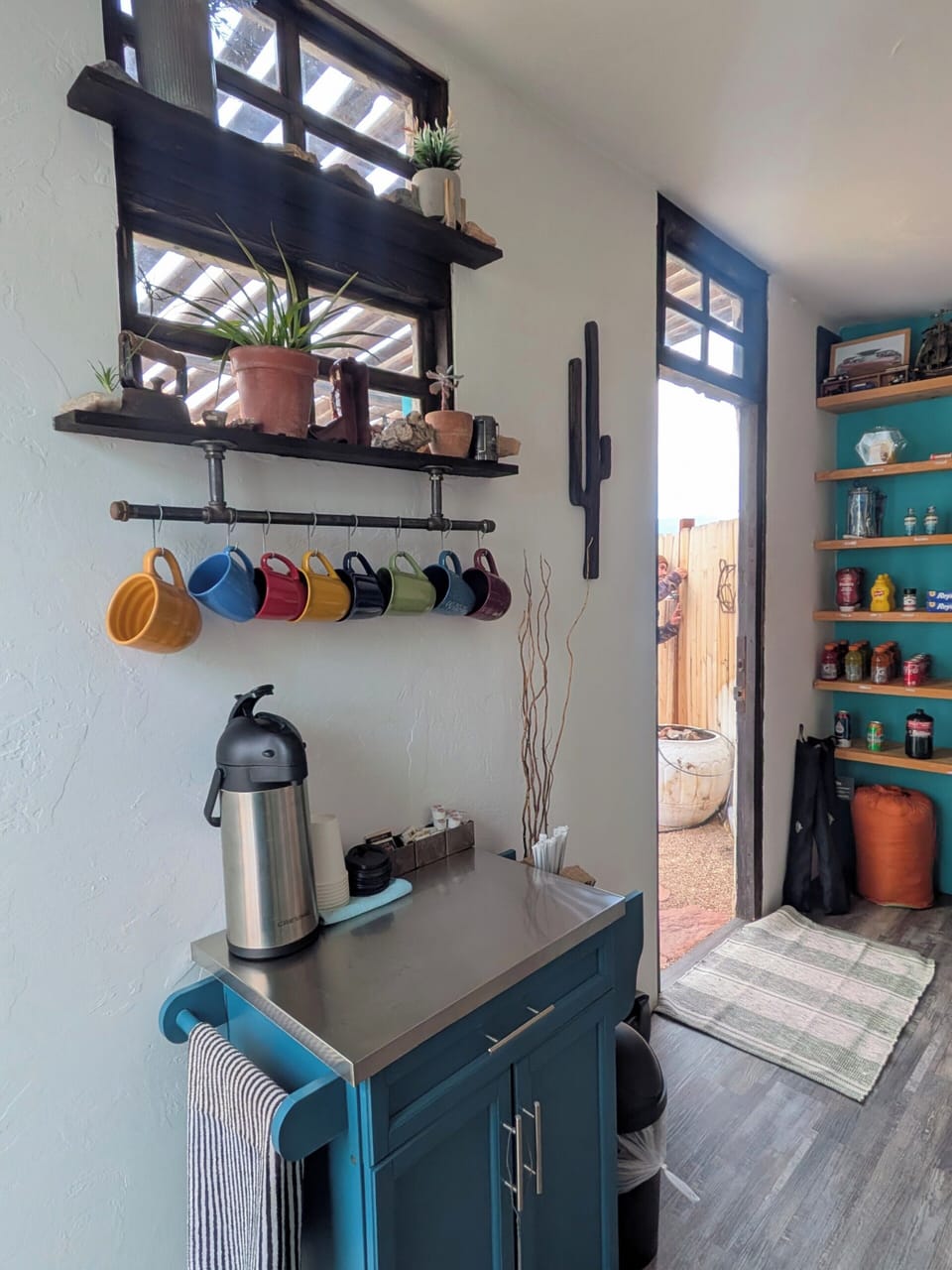 Coffee station inside the camp store