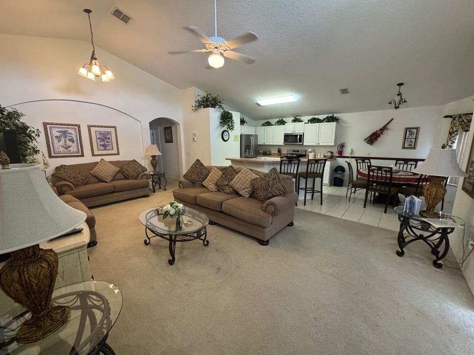 House, Multiple Beds, Pool Access, Pool View (Cumbrian Sunset Villa) | Living area | 42-inch flat-screen TV with digital channels, DVD player