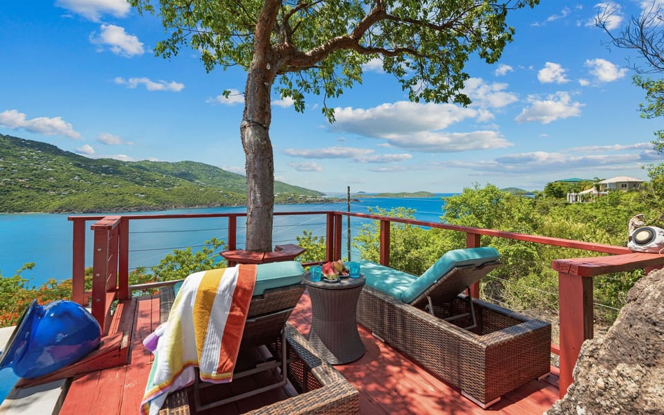 The spacious pool deck has several areas to relax.