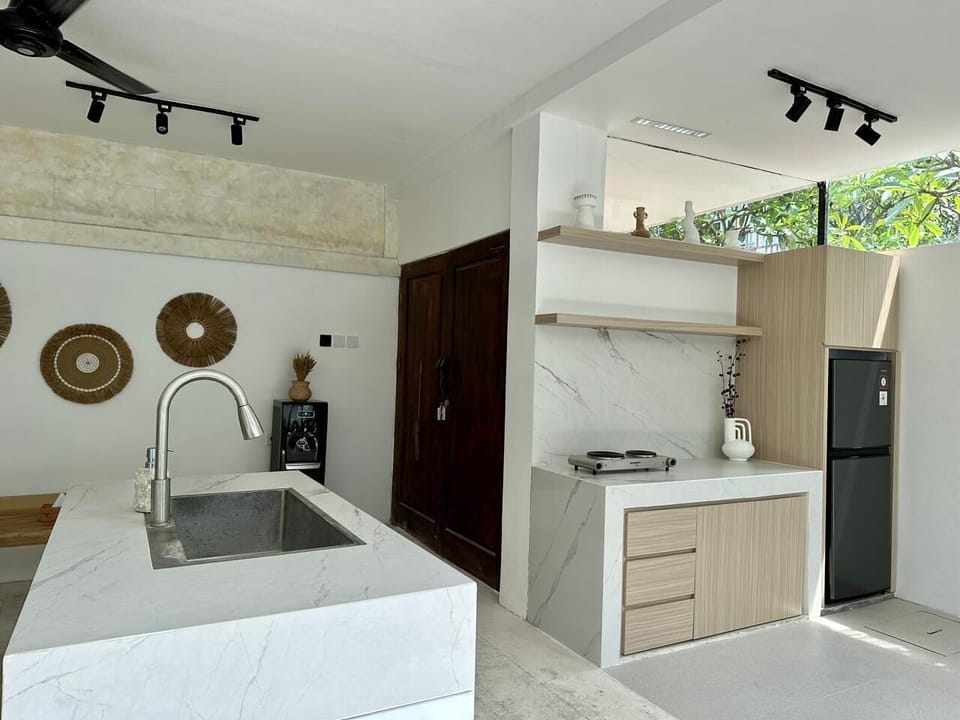 Villa, 2 Bedrooms, Private Pool | Private kitchen | Fridge, microwave, stovetop, electric kettle