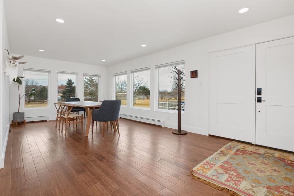 Spacious dining room