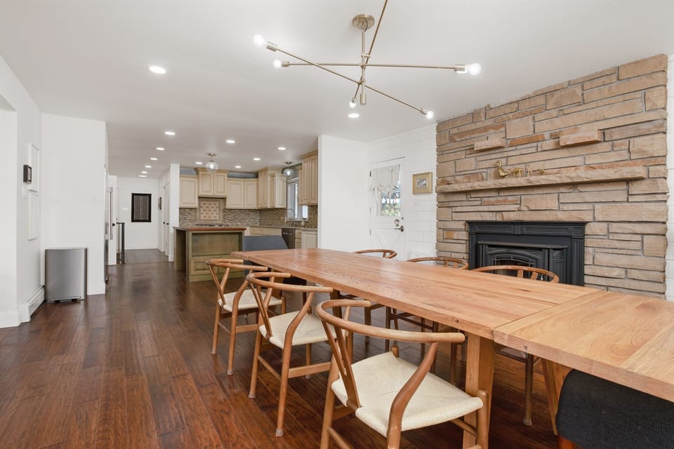 Large dining table perfect for hosting your favorite people!