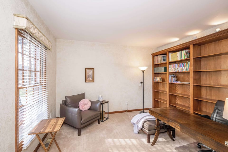 Catch up on emails or enjoy a great book in the main-floor office