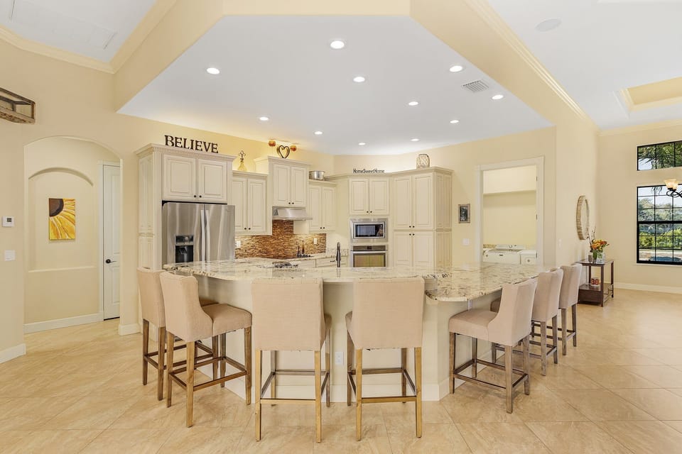 Fully stocked kitchen