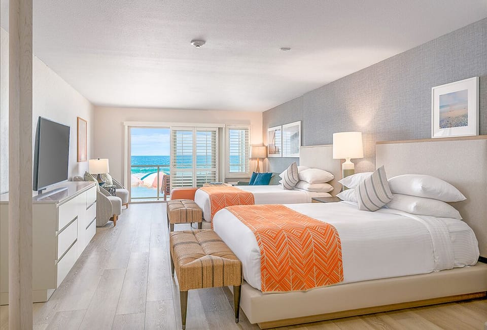 Panoramic Room, 2 Queen Beds, Ocean View, Oceanfront | Premium bedding, down comforters, pillowtop beds, in-room safe