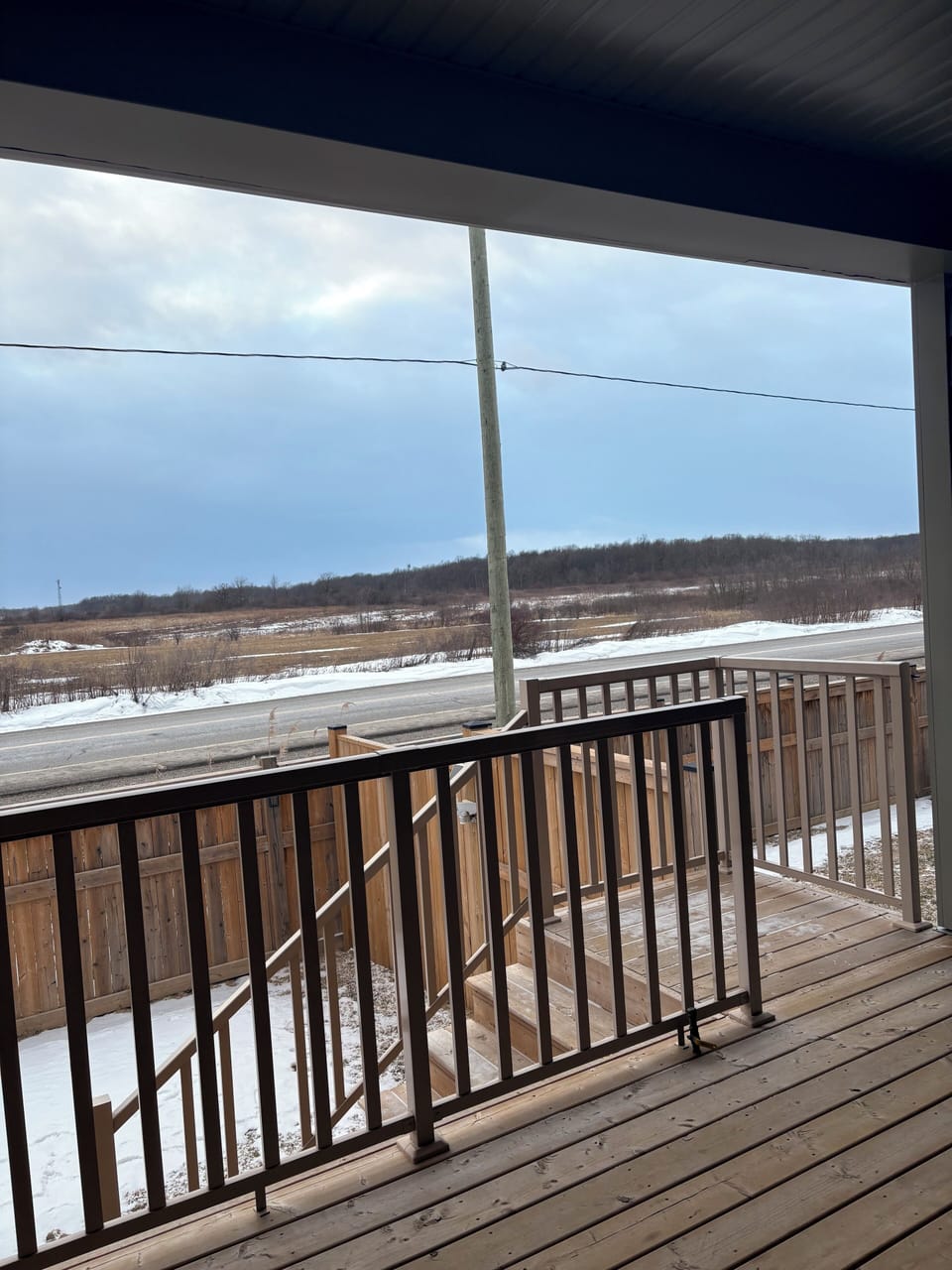 View from the covered deck