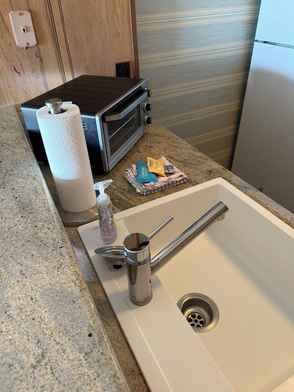 sink and toaster oven
