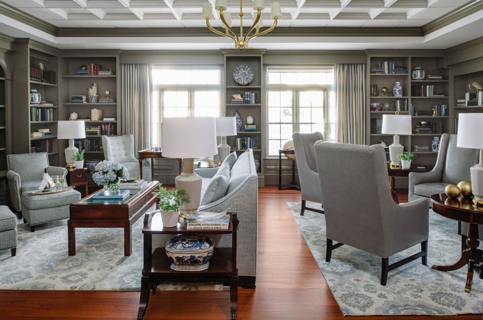 Sophisticated and serene, this inviting lounge is perfect for quiet moments or lively conversation.