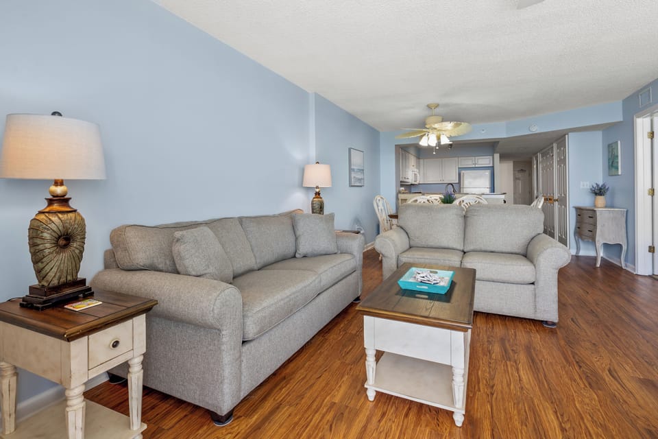 Condo, Multiple Beds, Pool Access, Ocean View (Ashworth 1308) | Living area | 40-inch LCD TV with digital channels