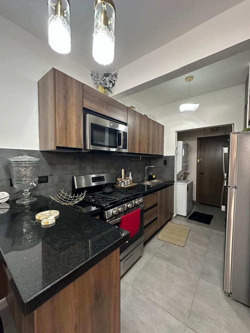 Apartment, Balcony | Private kitchen | Coffee/tea maker, fridge, microwave, oven