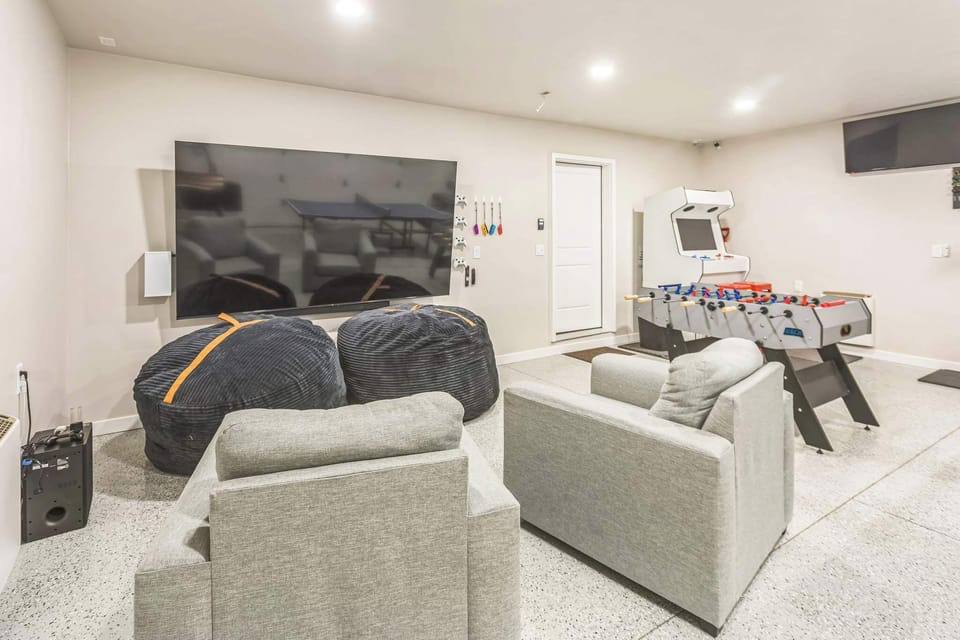 Play video games and watch movies on the 100" tv