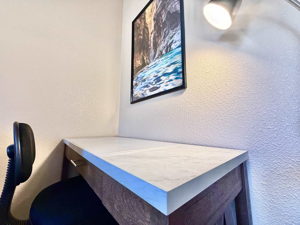 Designated laptop space at Mirambeena Getaway