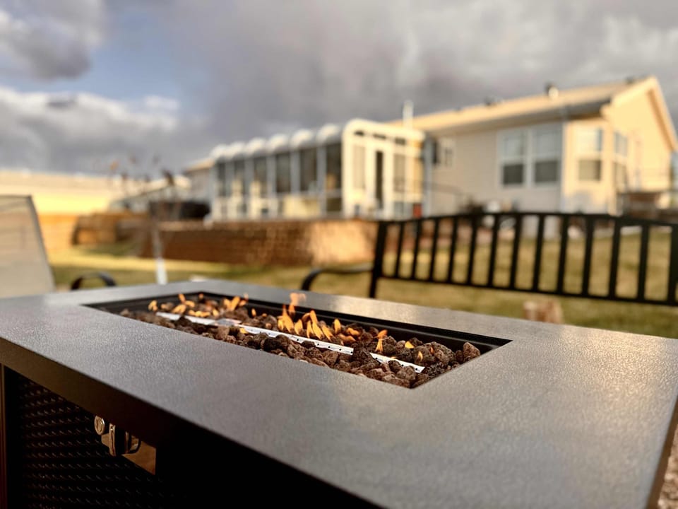 Outdoor fire area to relax after a day of adventuring in Utah's canyons.