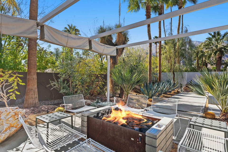 Swap stories under the stars around the crackling firepit