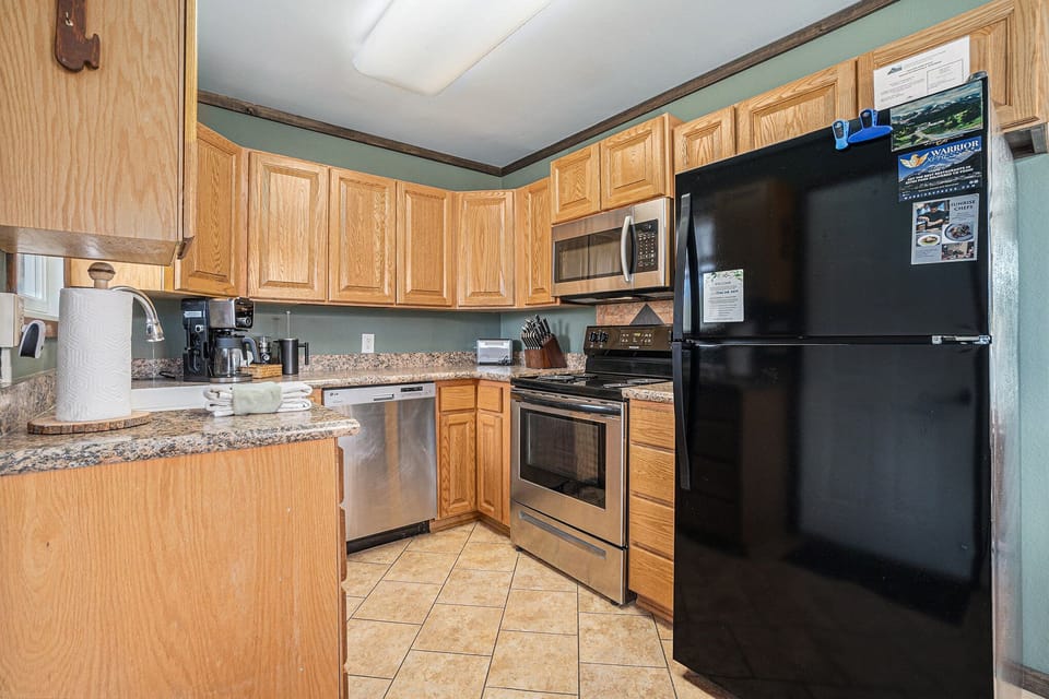 Fully stocked kitchen