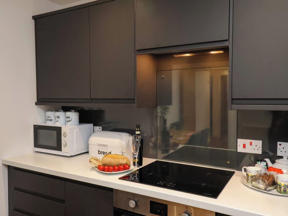 Fridge, microwave, dishwasher, toaster