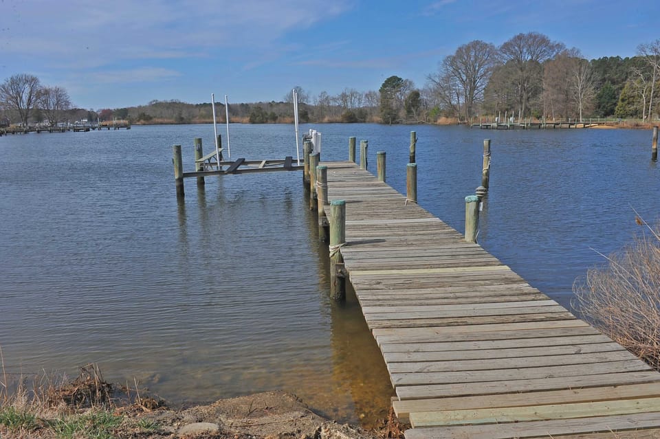 Private Pier to fish, crab or tie your boat to.