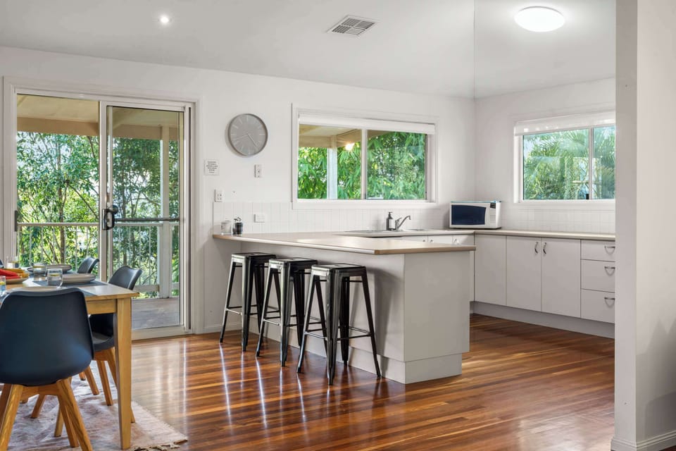 Bright open plan kitchen perfect for easy holiday cooking