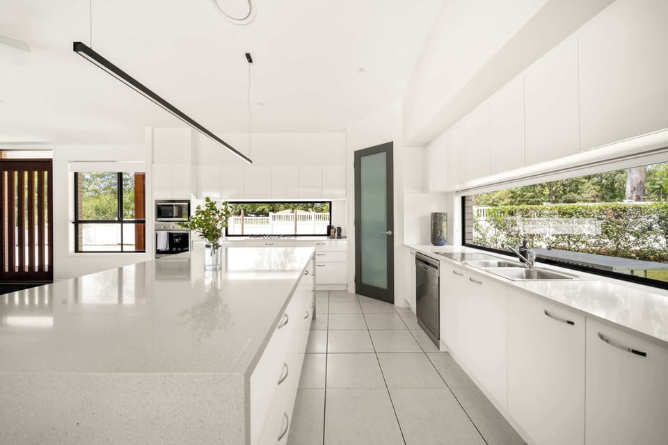 Central kitchen hub perfect for entertaining and socialising