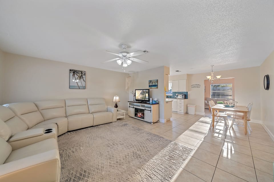 We LOVE this spacious and bright living room!