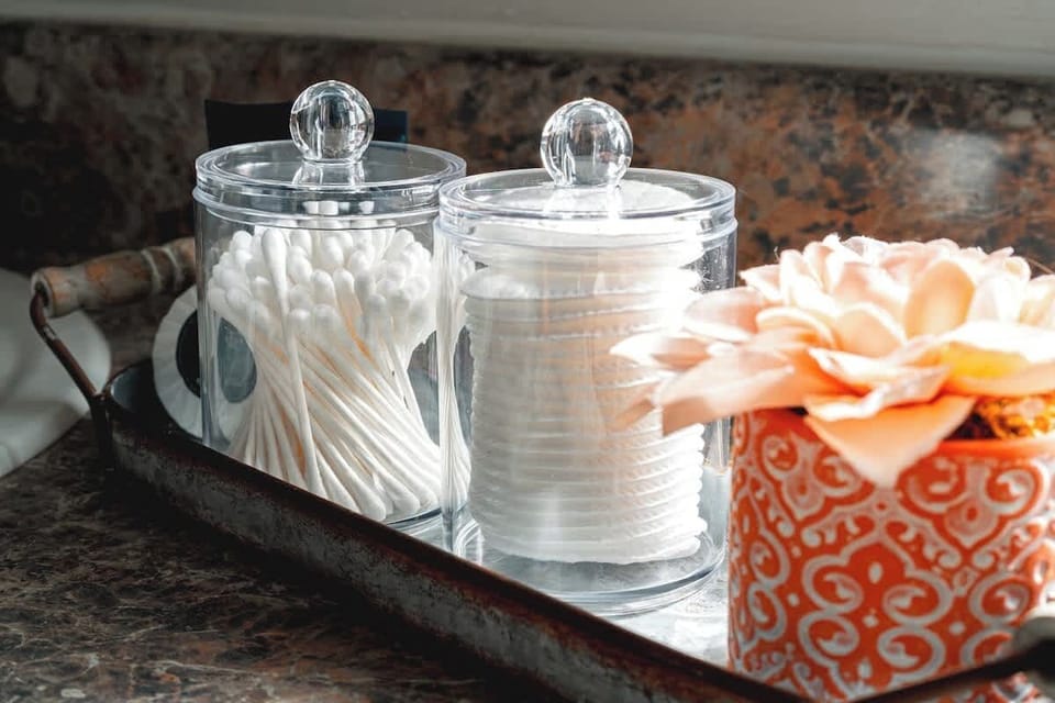 Full bath with curated five-star amenities...