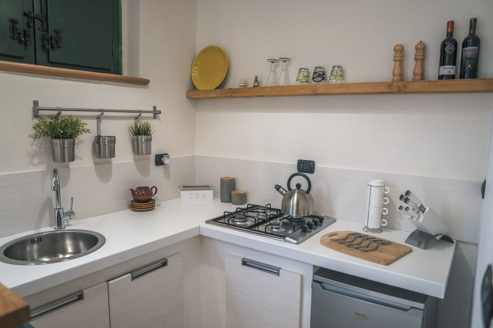 Panoramic Suite, 1 Bedroom, Terrace, Sea View (Temples view) | Private kitchen | Cleaning supplies