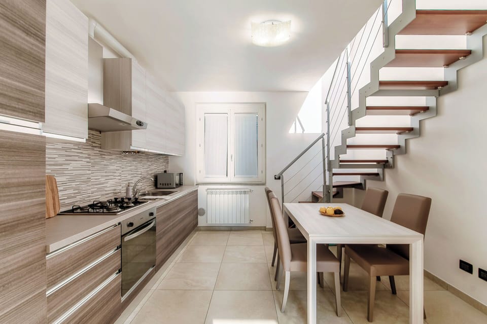Apartment, Balcony | Private kitchen | Full-size fridge, microwave, oven, stovetop