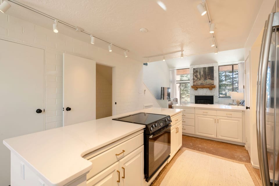 Warm, Open Kitchen Stocked with Cookware, Bakeware, Drinkware & Utensils
