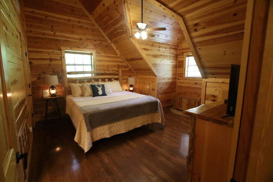 Private king suite with full bath upstairs