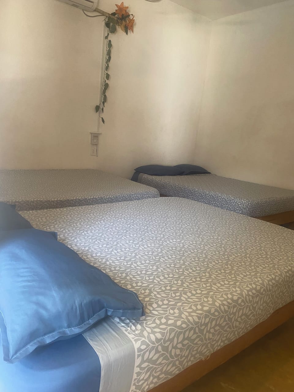 Desk, laptop workspace, free WiFi, bed sheets