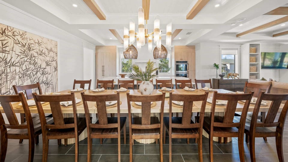 Dining Area - Oversized Refrigerator - (2) Dishwashers, Double Ovens; Large Gas Stove - Balcony Access