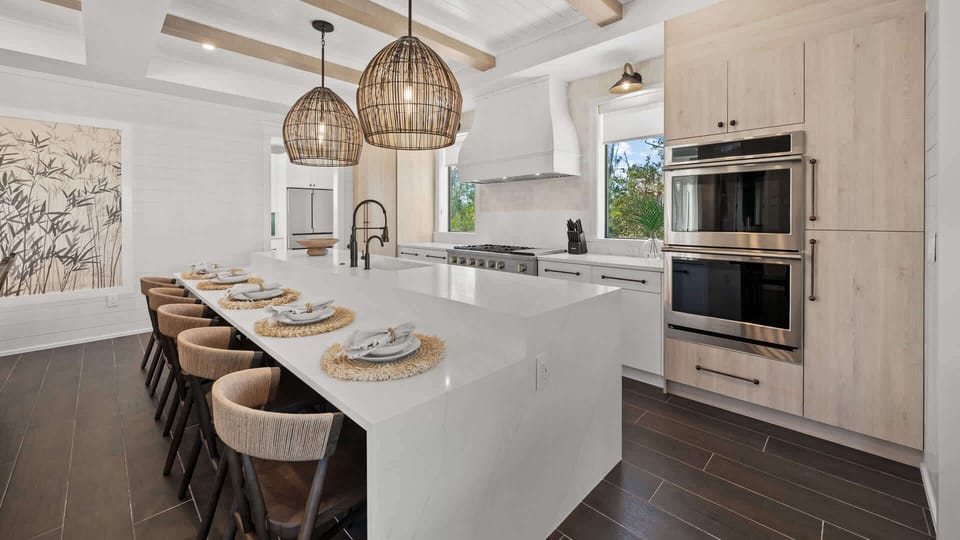 Kitchen - Oversized Refrigerator - (2) Dishwashers, Double Ovens; Large Gas Stove - Balcony Access