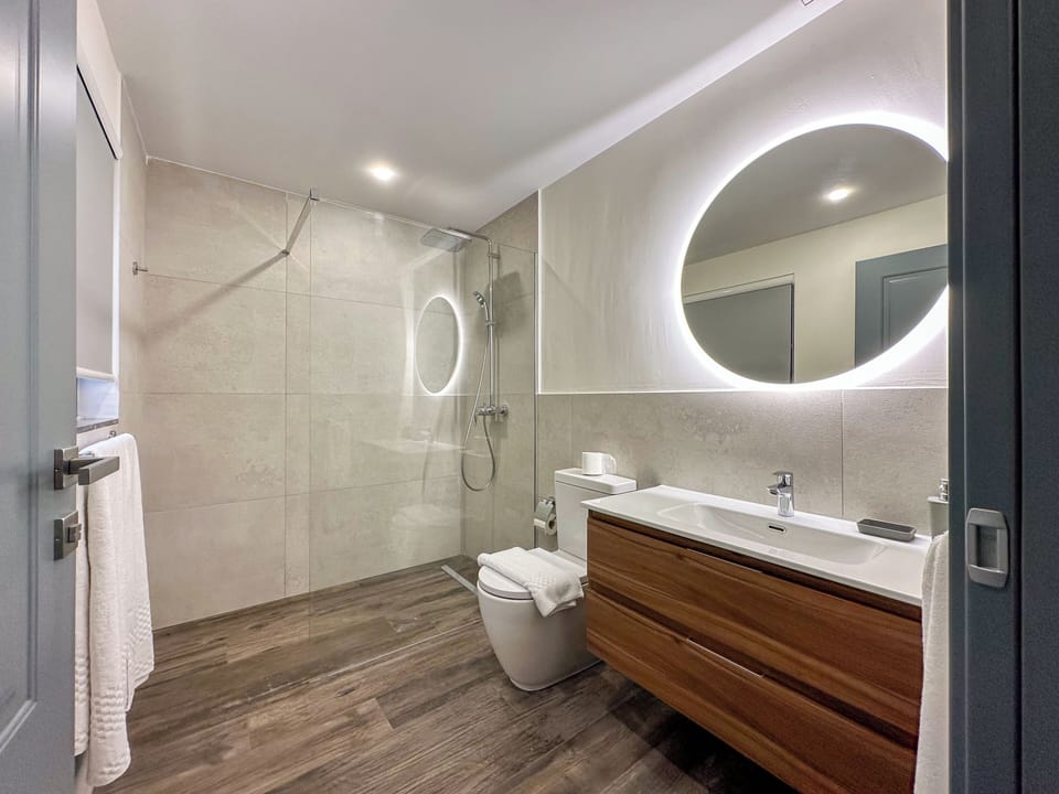 King Room with Jacuzzi | Bathroom | Free toiletries, hair dryer, towels, shampoo