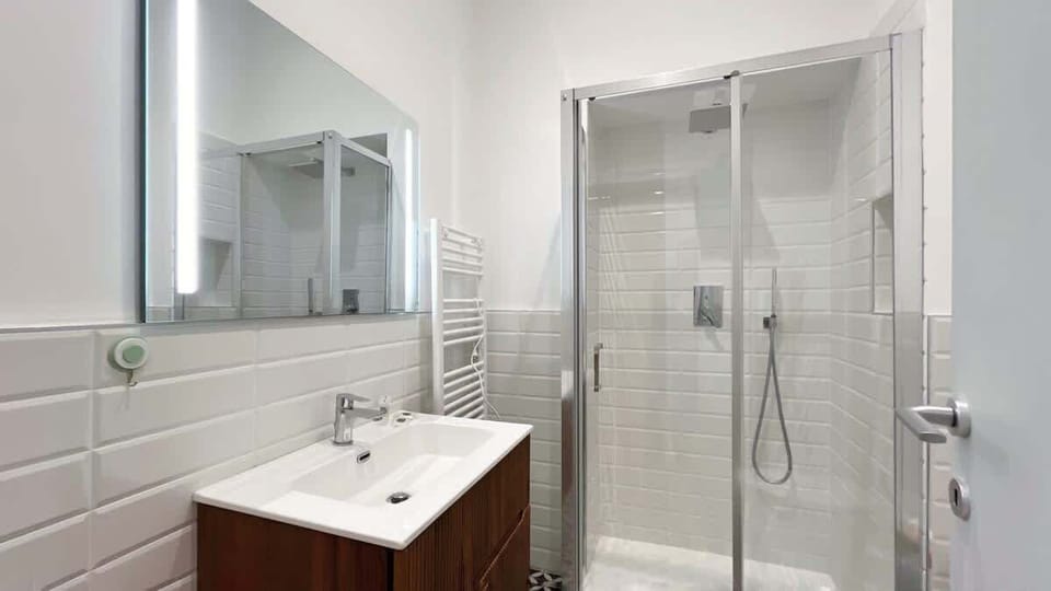 Modern bathroom with shower